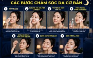 Quy trình các bước chăm sóc da cơ bản