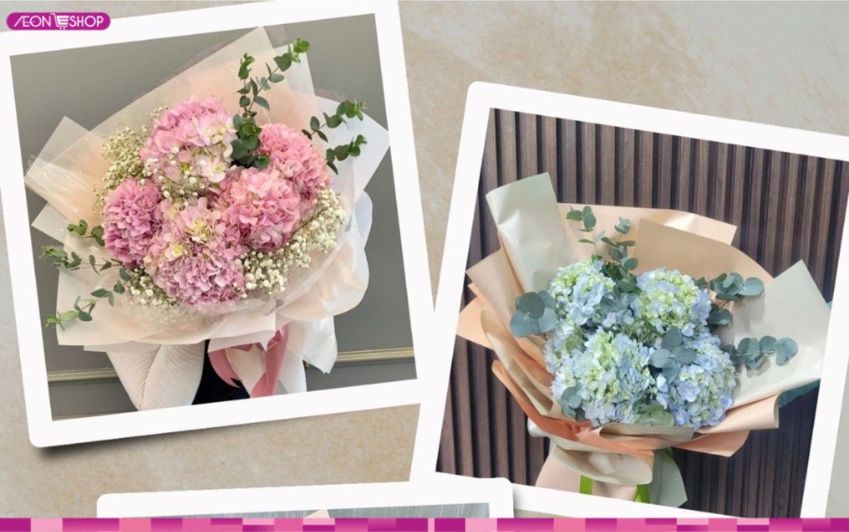Mẫu hoa cẩm tú cầu xinh