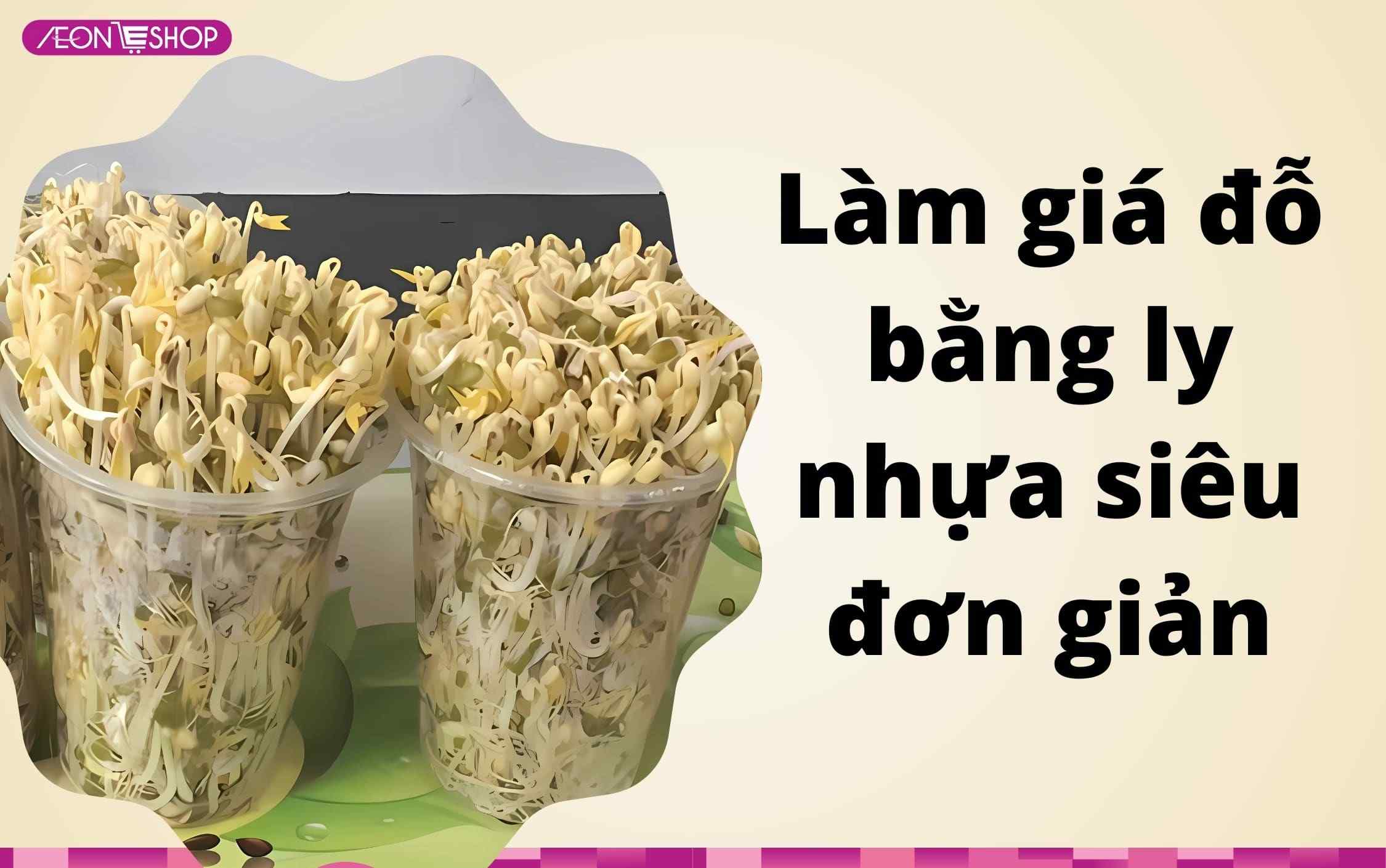 Cách làm giá đỗ bằng cốc