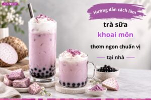 Cách làm trà sữa khoai môn hấp dẫn