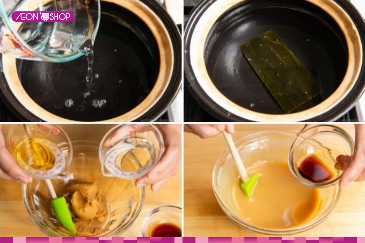 nước lẩu cá hồi kiểu Nhật