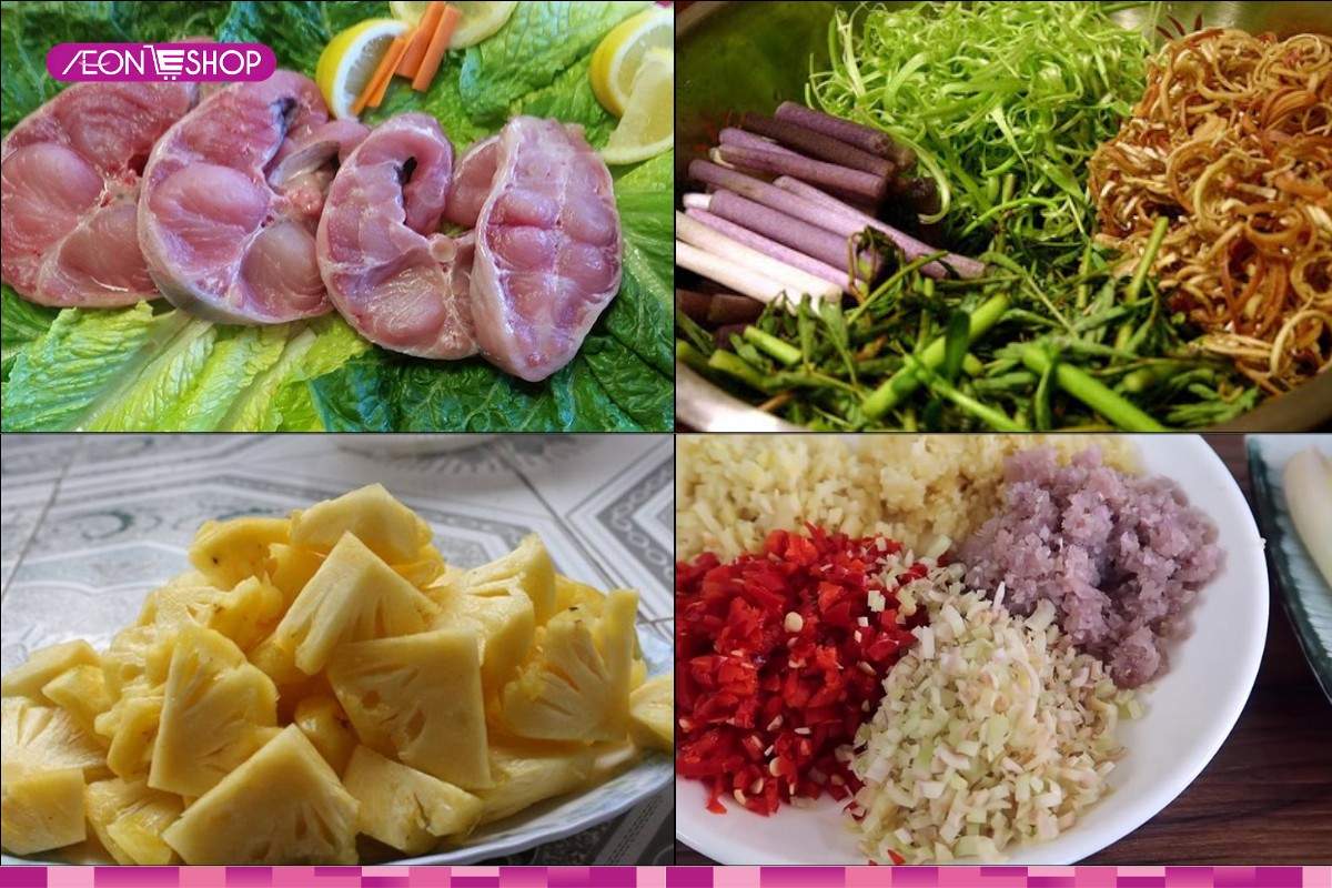 Sơ chế nguyên liệu để nấu lẩu cá trê nấu mẻ