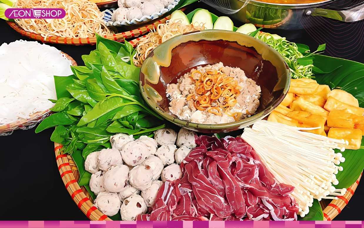 Nguyên liệu nấu lẩu cua đồng