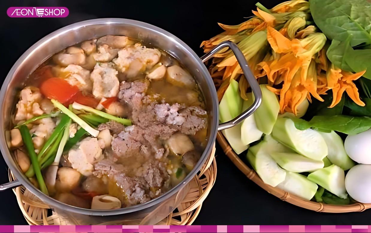 Cách nấu lẩu cua đồng mồng tơi