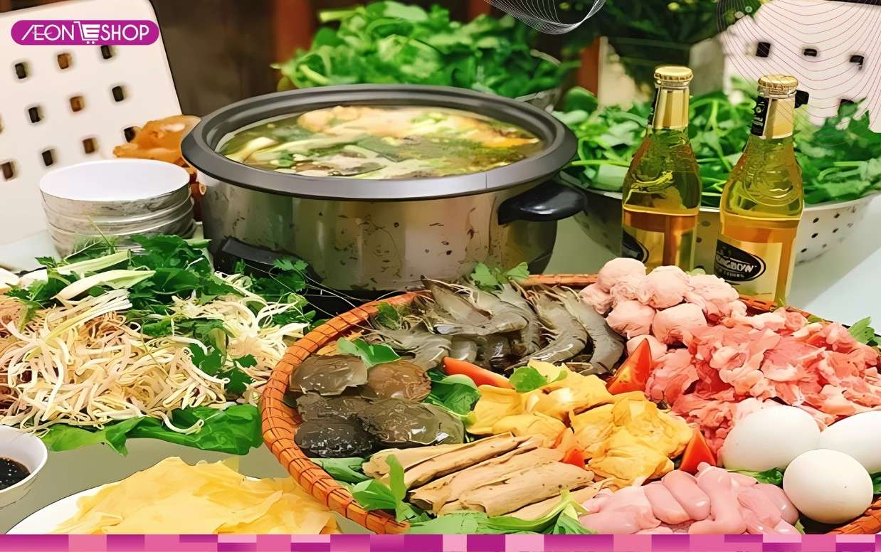 Trang trí lẩu cua đồng