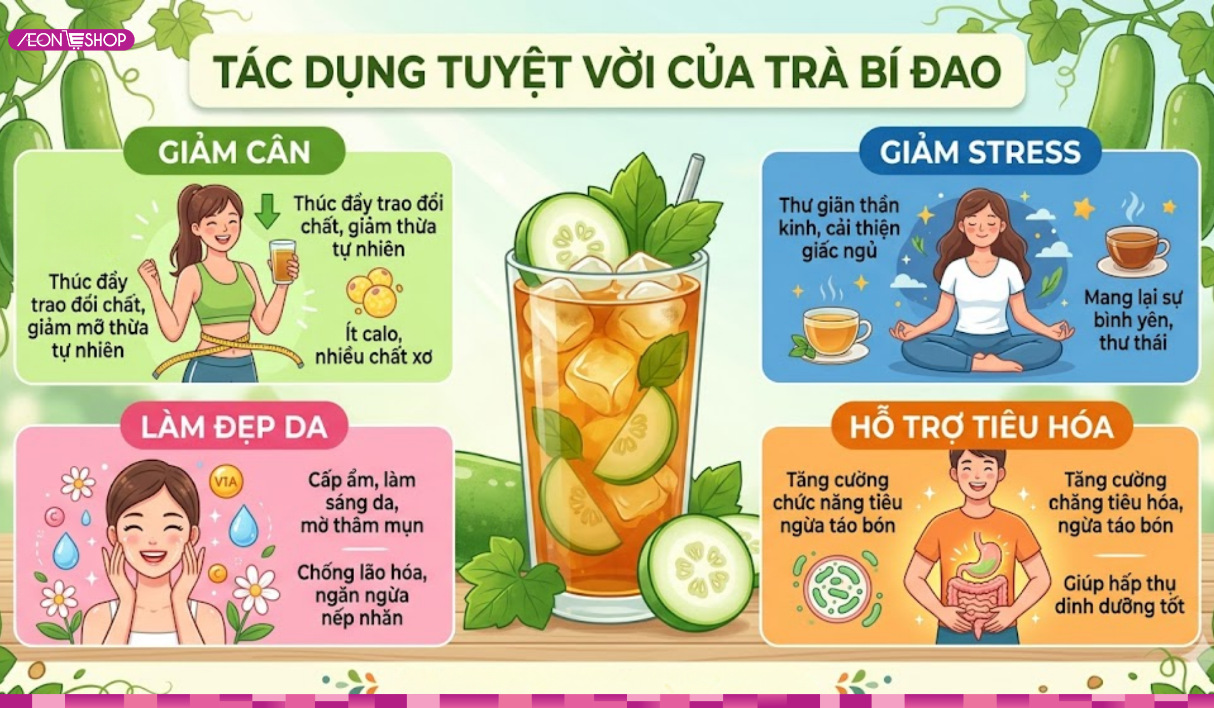 cách nấu trà bí đao