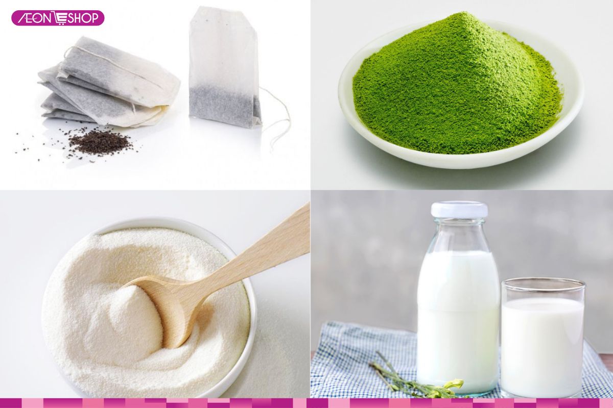 Nguyên liệu nấu trà sữa matcha