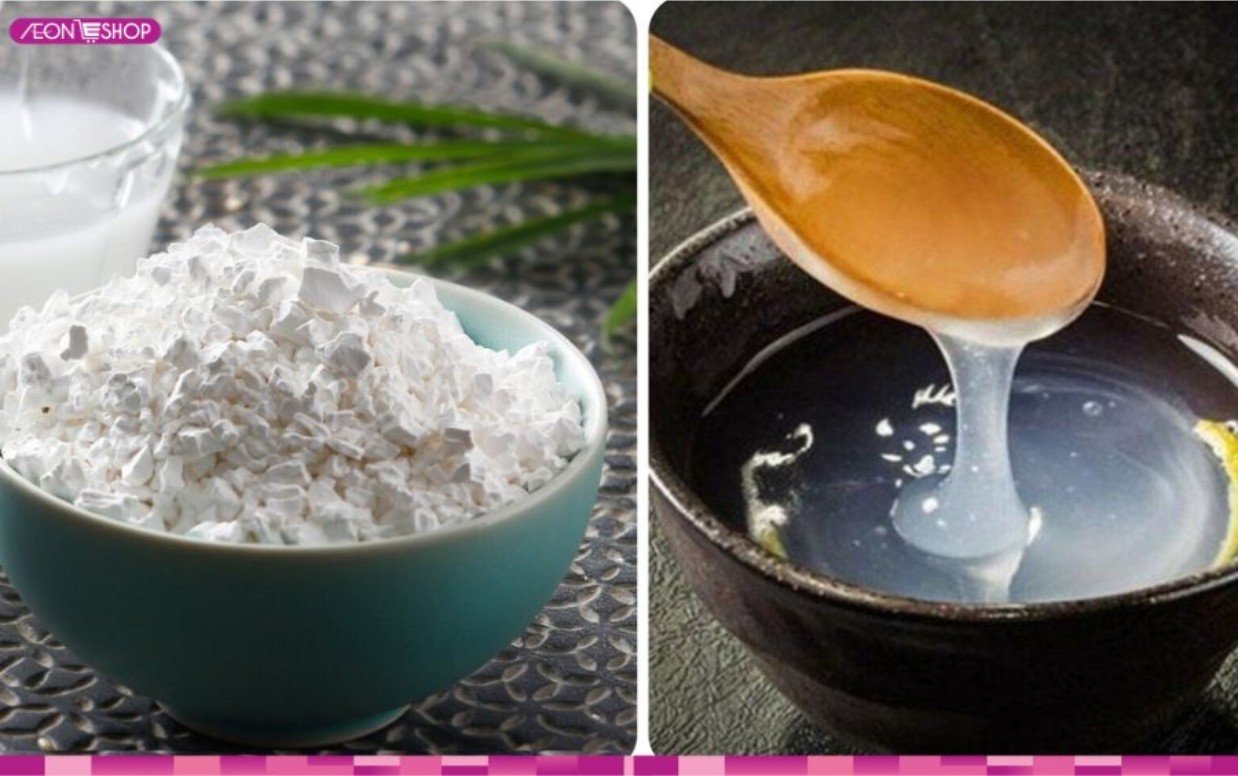 dùng bột sắn dây cùng với nước ấm