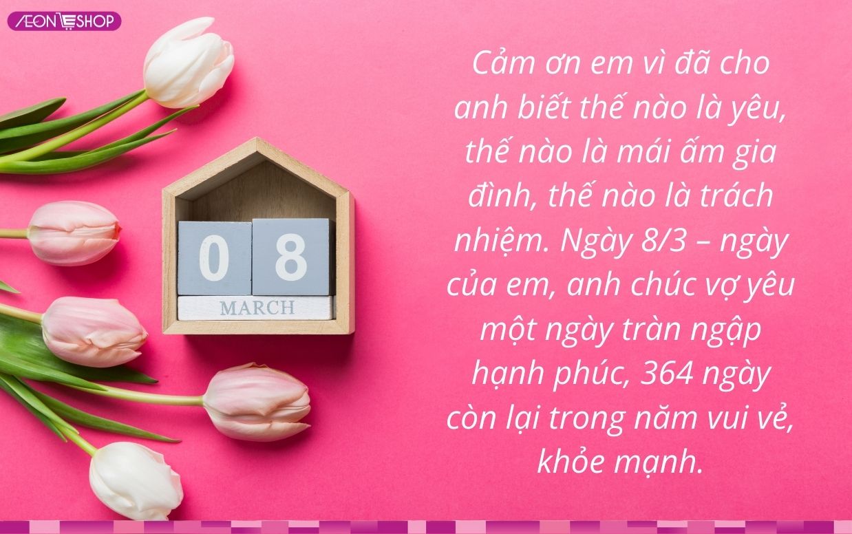 Caption 8/3 cho vợ