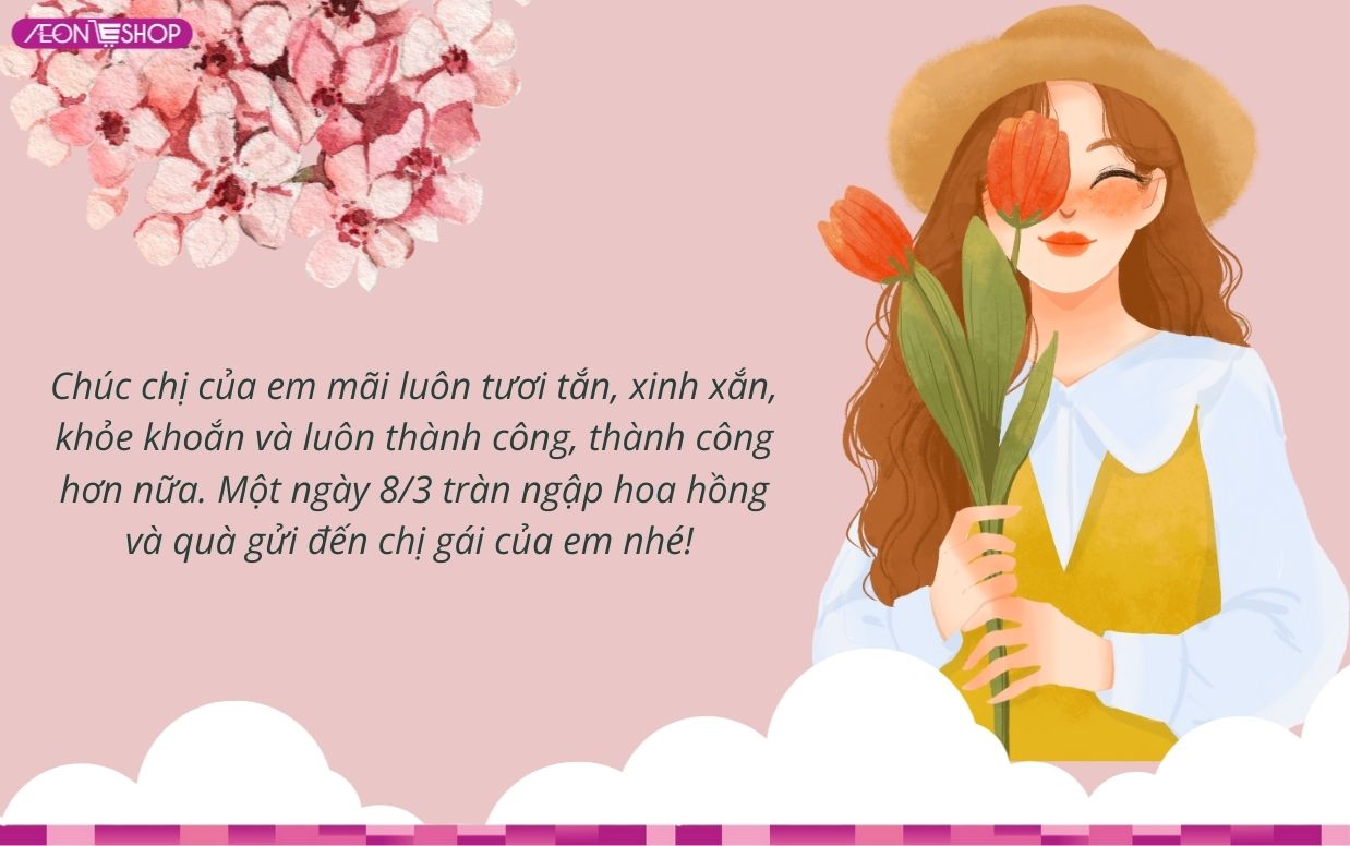 Caption 8/3 tặng cho chị em gái