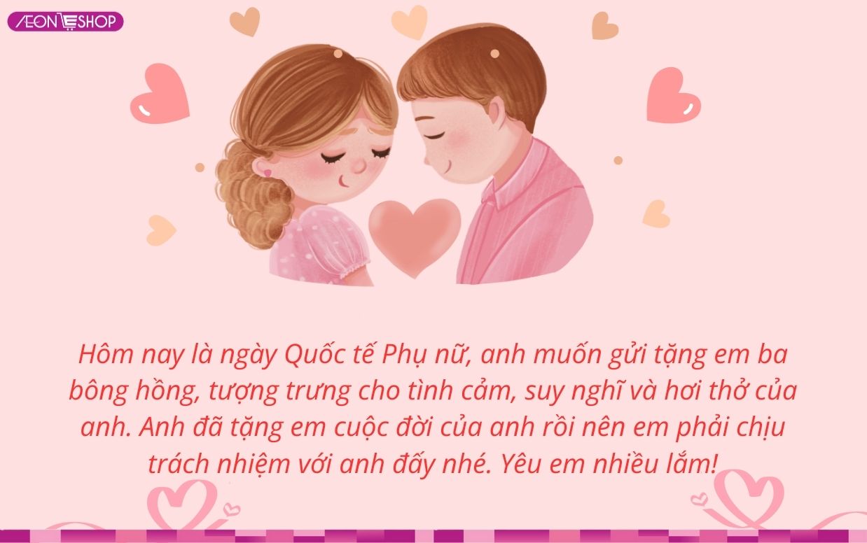 Caption 8/3 cho người yêu