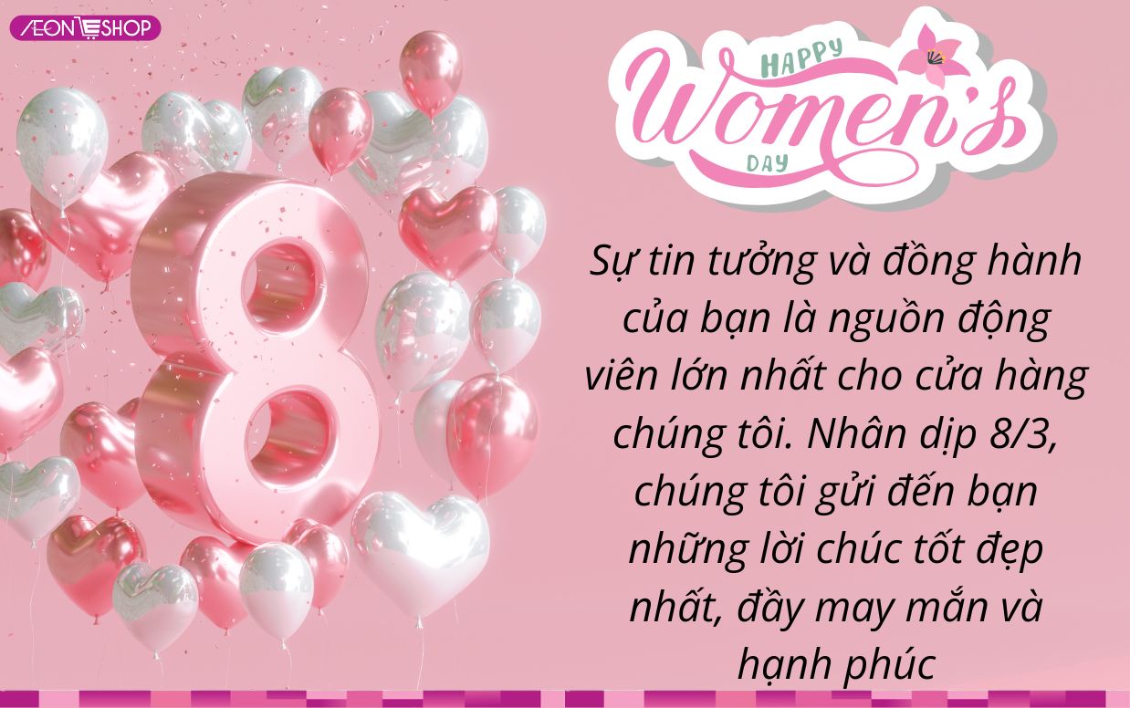 Caption 8/3 ấn tượng dành tặng khách hàng