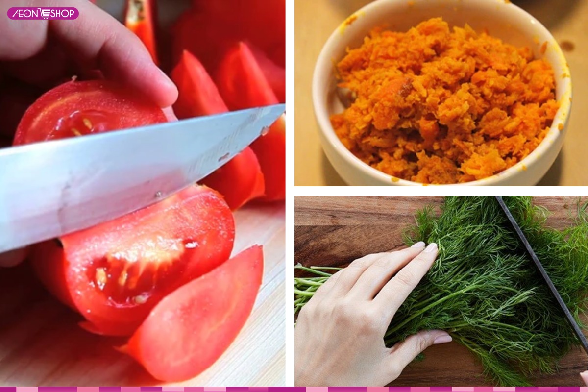 Sơ chế các nguyên liệu để nấu lẩu cá trắm