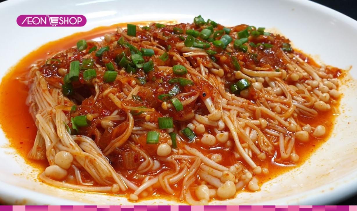 Nấm kim châm sốt cay