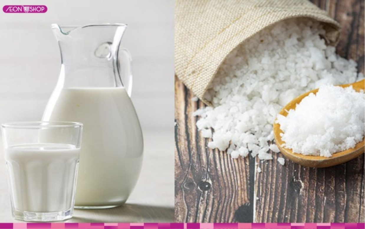 Công thức tẩy tế bào chết da mặt từ muối biển và sữa tươi