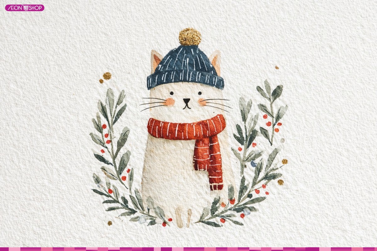 Mẫu thiệp Giáng sinh người tuyết