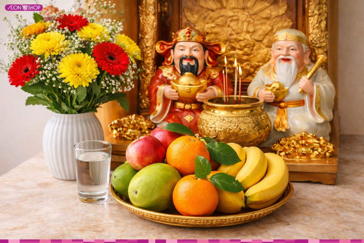 Mâm lễ cúng thần tài đơn giản hàng ngày