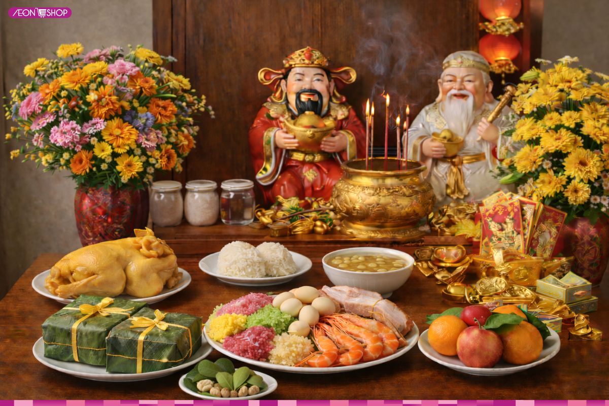 Mâm lễ cúng thần tài đầy đủ cho dịp lễ, Tết