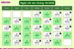 Tổng hợp ngày lành cắt tóc tháng 10 năm 2026 giúp đón vận may, tài lộc