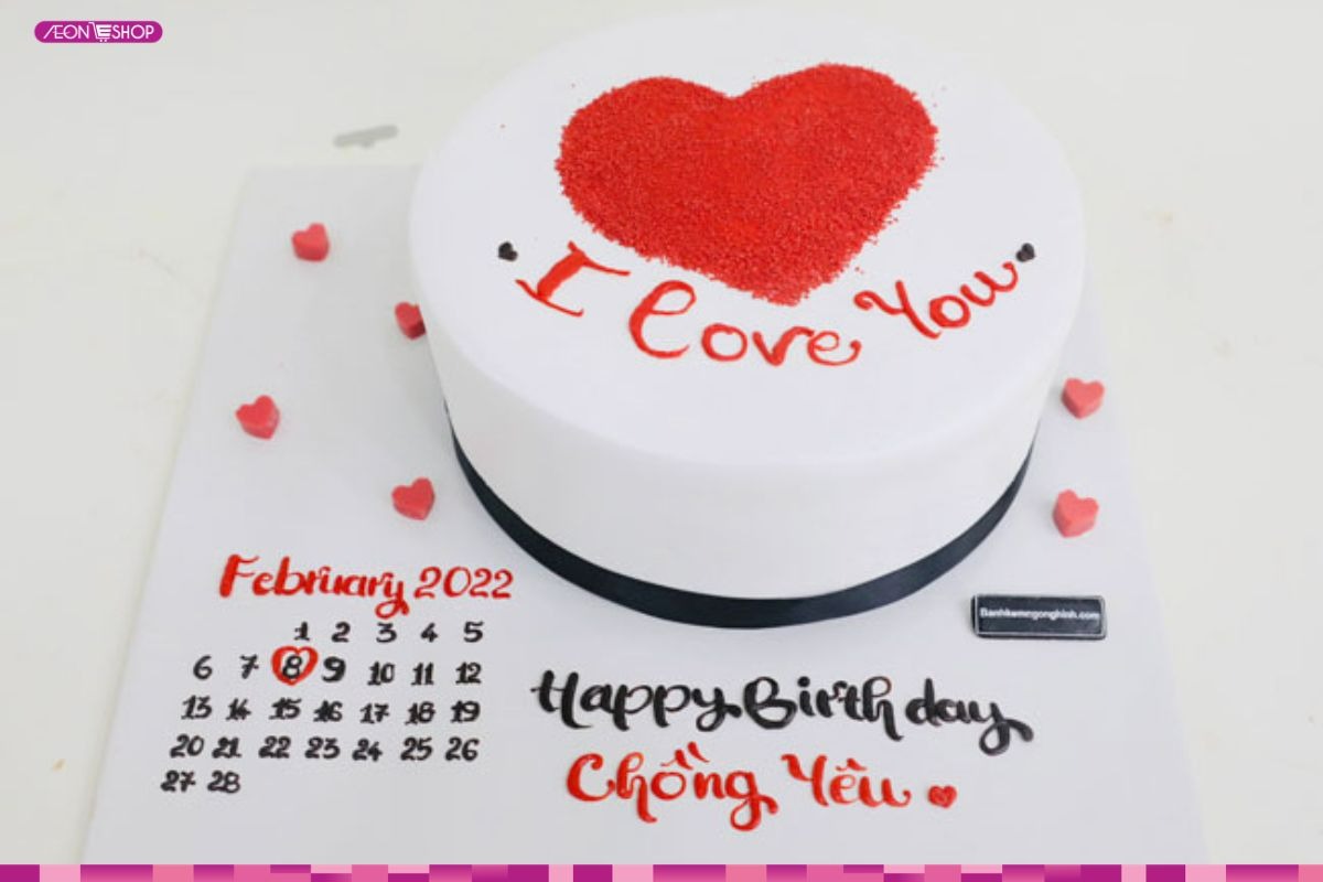 Mẫu bánh sinh nhật ngọt ngào tặng chồng