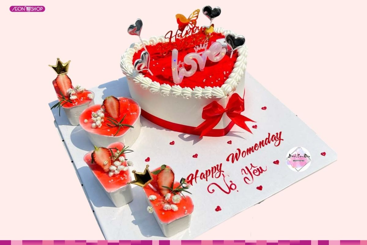 Mẫu bánh kem đẹp, nổi bật tặng vợ