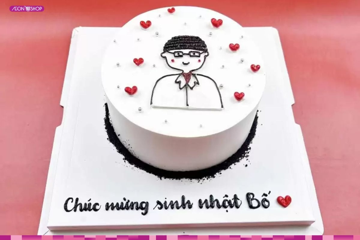 Bánh kem sinh nhật ấn tượng tặng bố