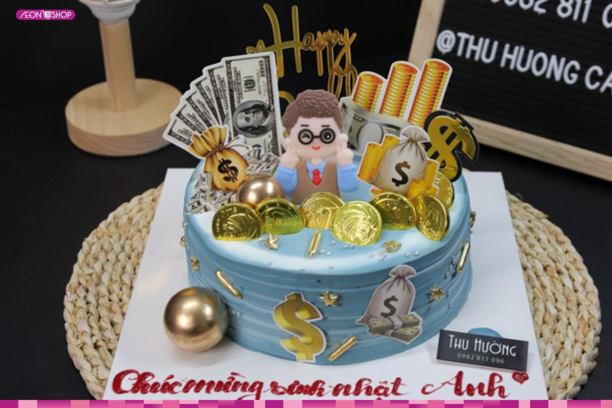 Mẫu bánh kem trang trí độc đáo tặng chồng