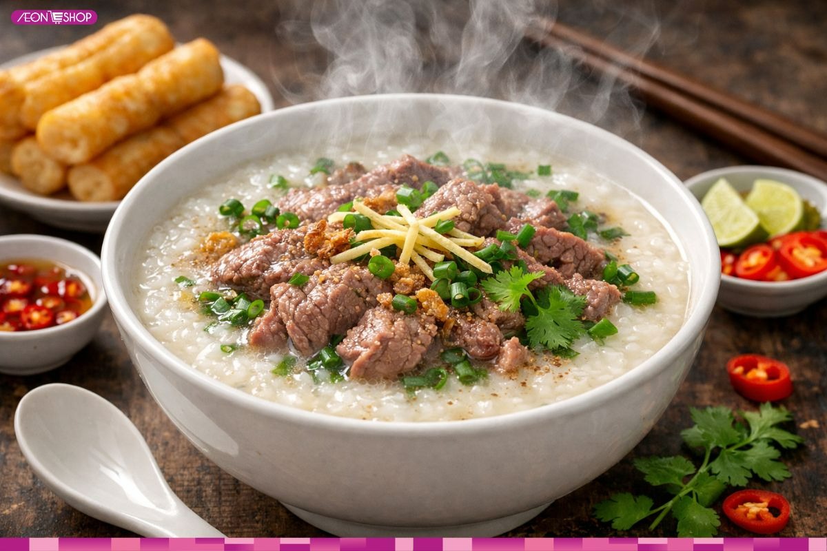 Cách nấu cháo thịt bò cho bé và người lớn ngon bổ dưỡng, dễ làm