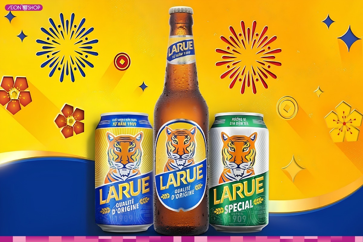 Giá bia Larue thuộc phân khúc bình dân, phù hợp với khẩu vị người Việt