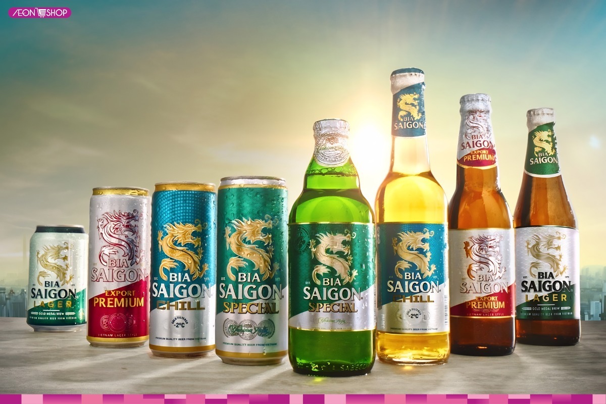 Các dòng sản phẩm bia Sài Gòn đa dạng như Lager, Export, Special được tạo nên từ thành phần 100% lúa mạch