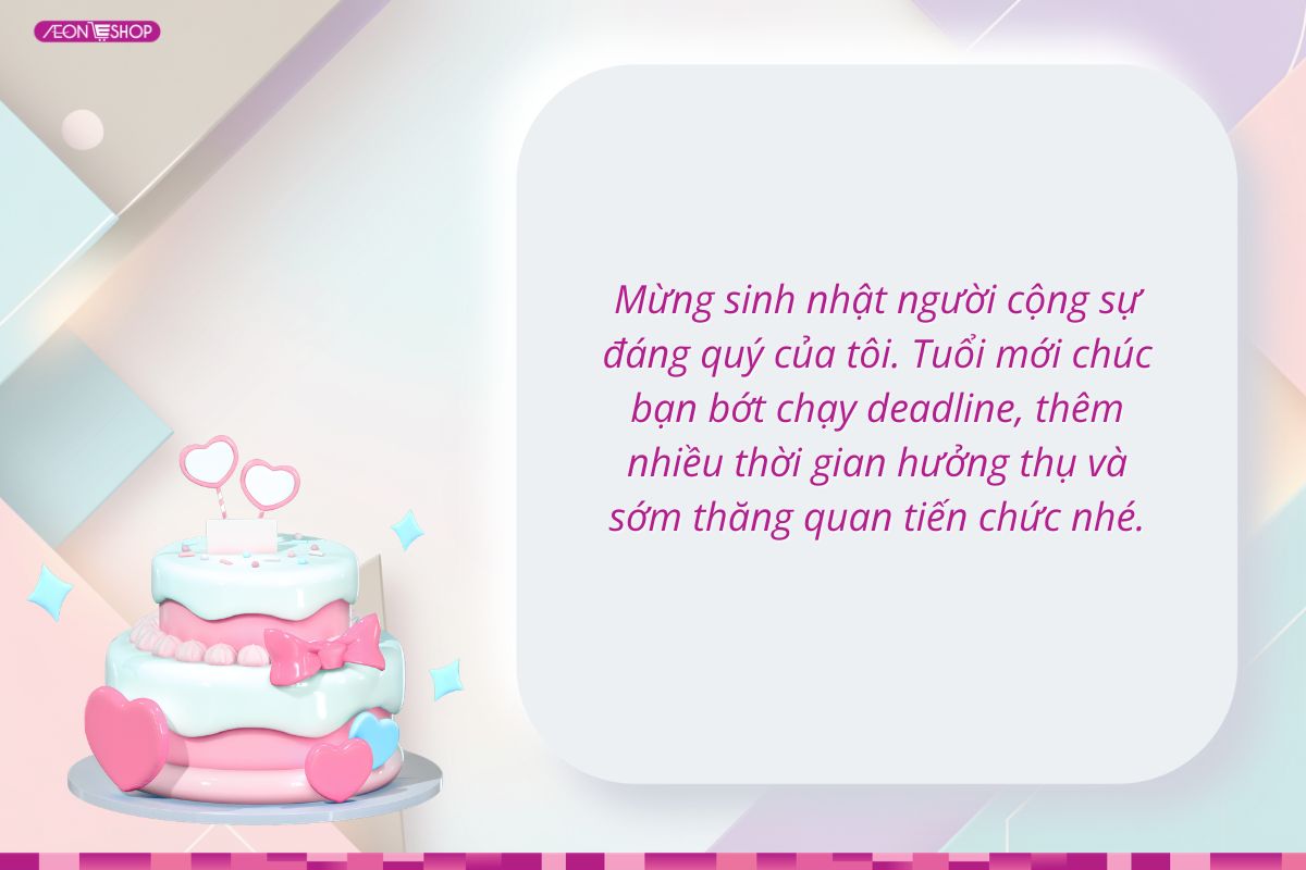 Chúc sinh nhật đồng nghiệp