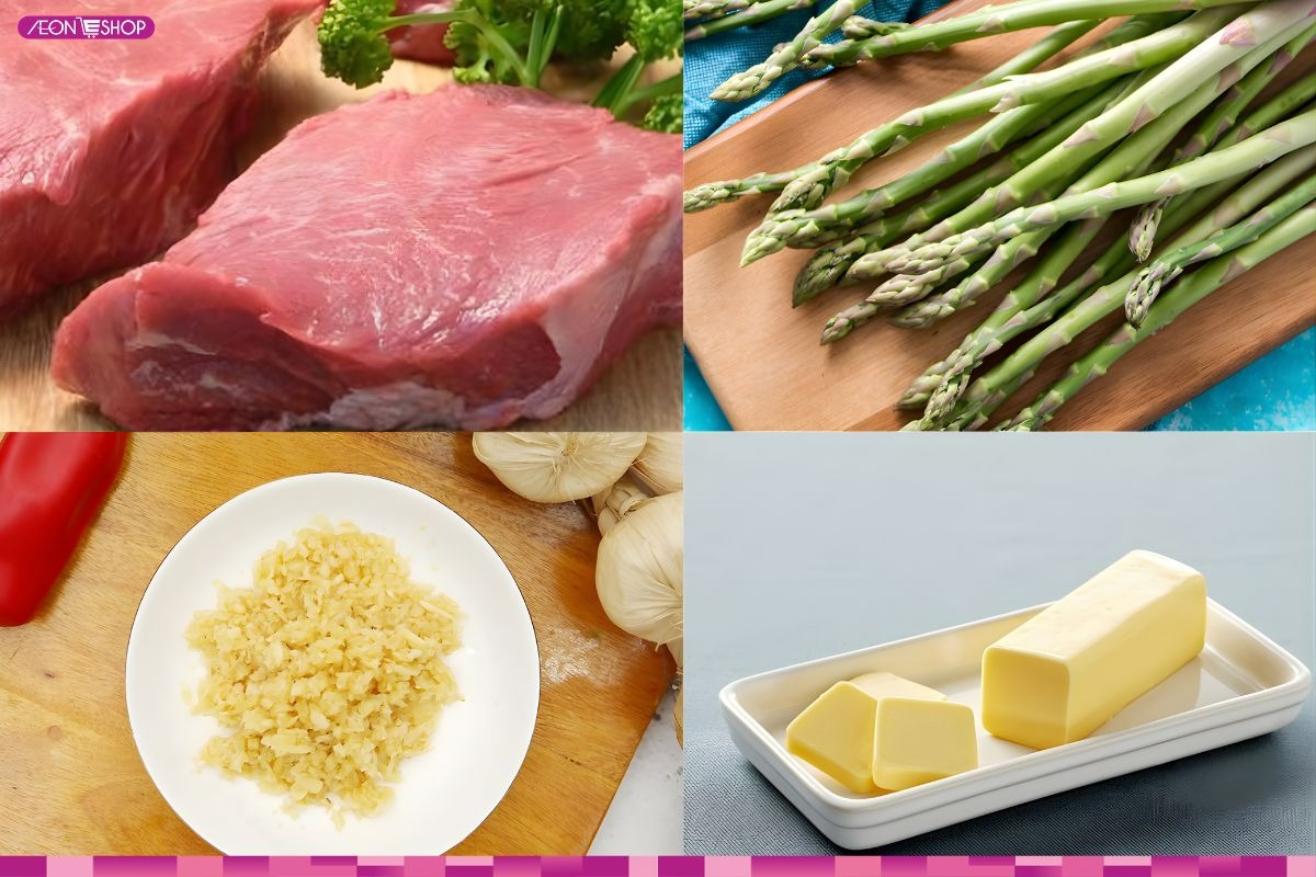 Nguyên liệu làm món măng tây xào thịt bò