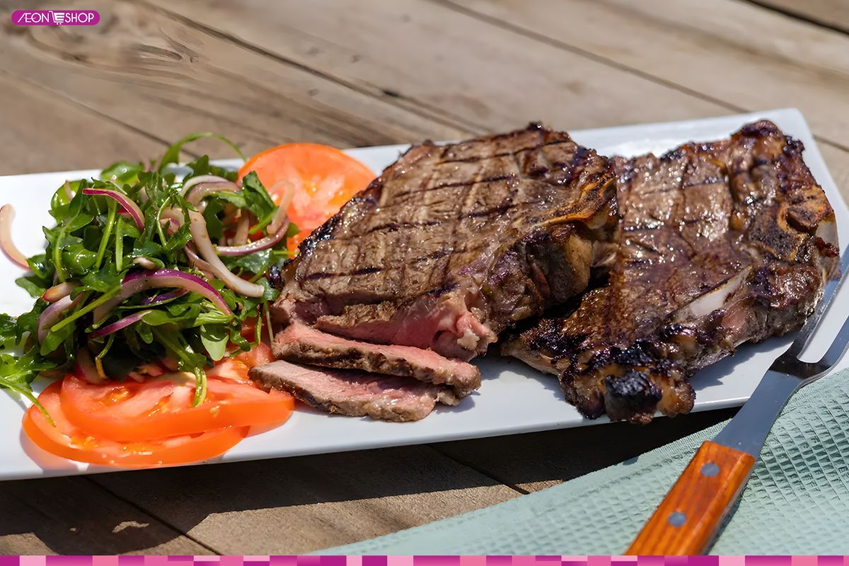 Thành phẩm món thịt bò nướng hấp dẫn