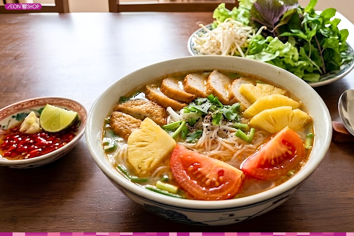 Thành phẩm bún chả cá Nha Trang ngọt thanh, thơm ngon