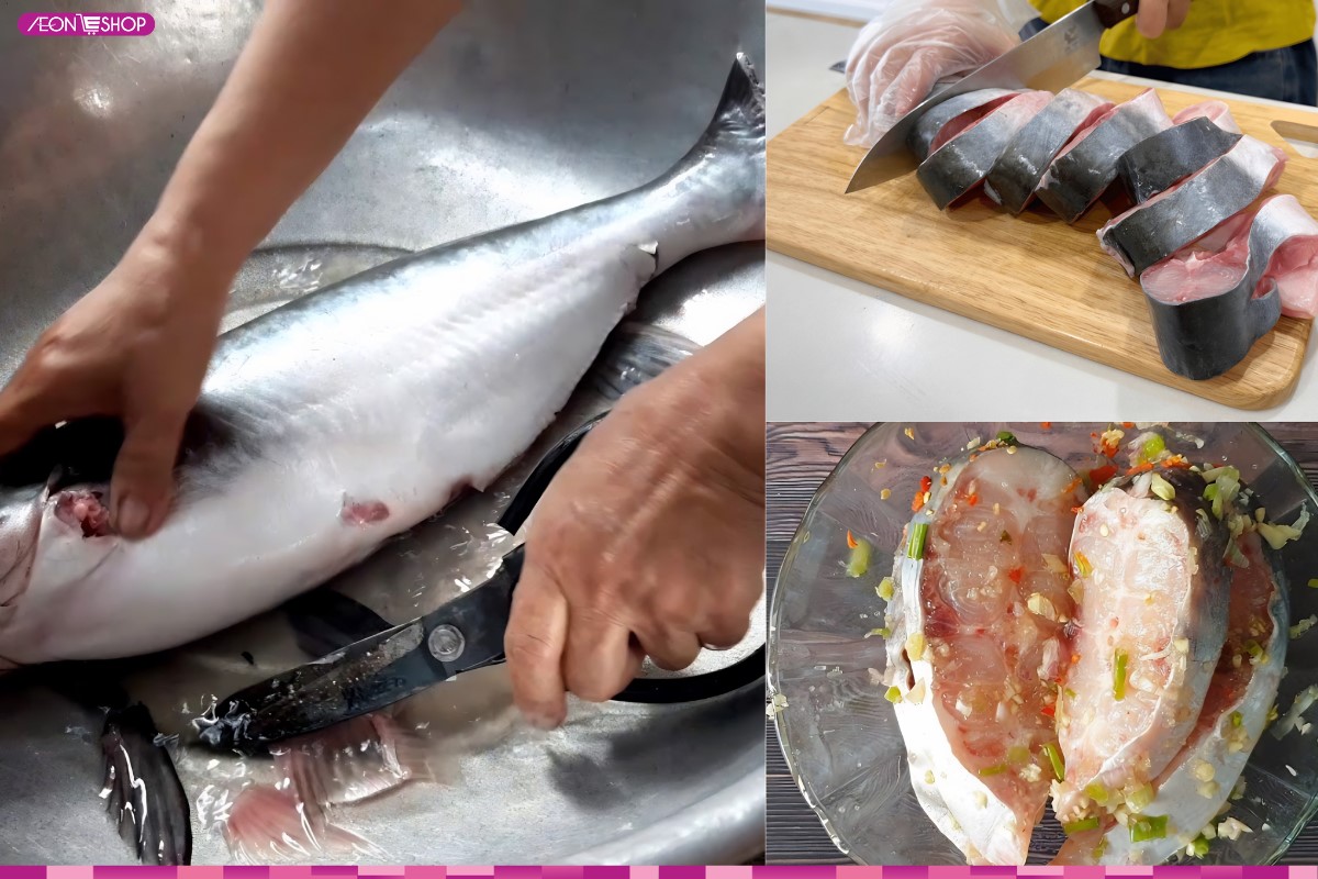 Sơ chế và ướp cá basa