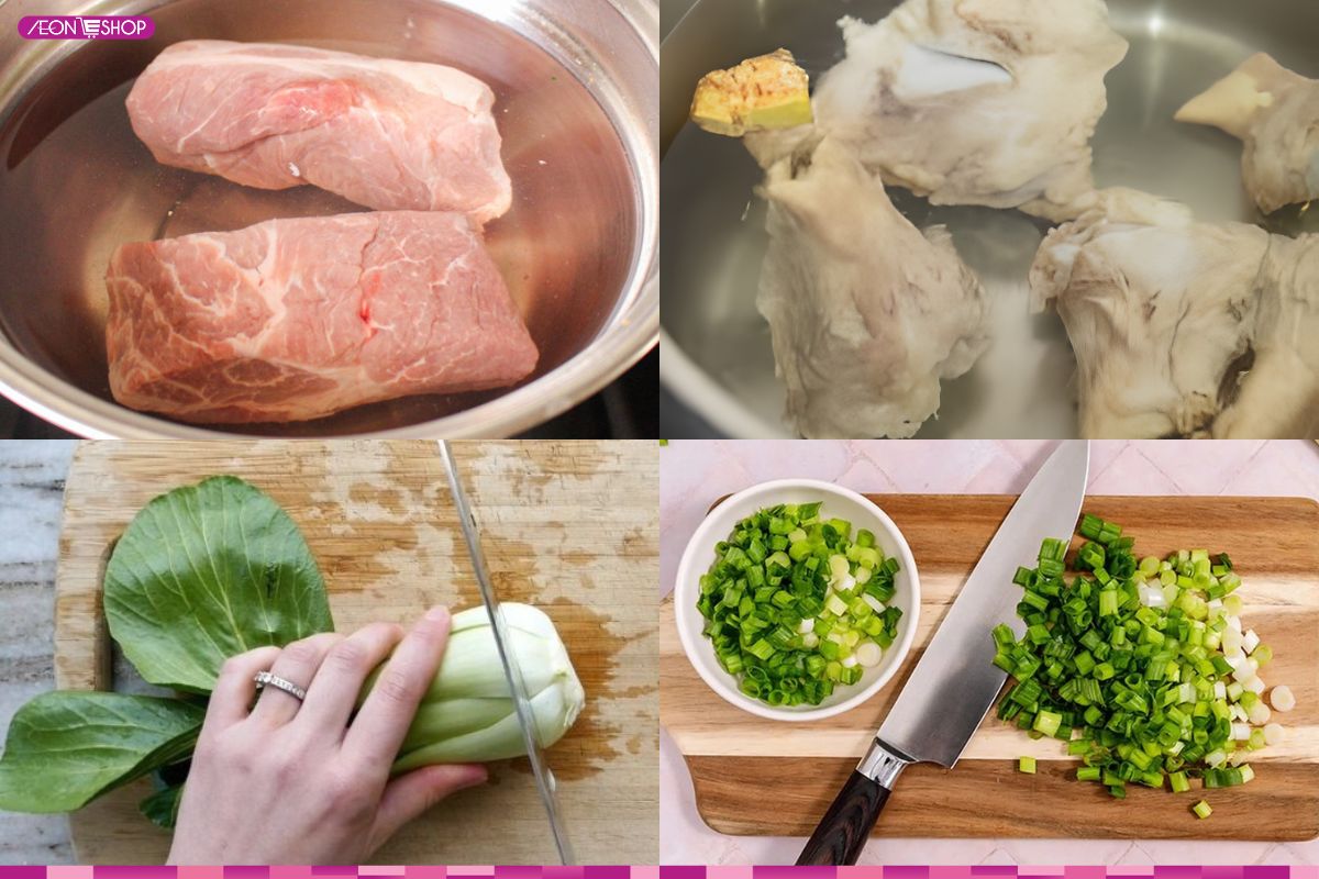 Sơ chế nguyên liệu làm mì xá xíu
