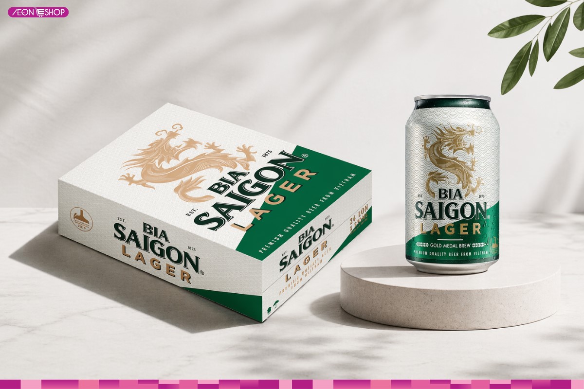 Bia Sài Gòn Lager (Sài Gòn Xanh) giá bán từ 11.5000đ/1 lon 330ml