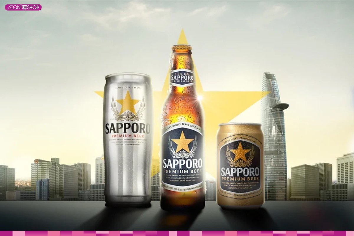 Các dòng bia Sapporo được yêu thích nhờ thiết kế trang nhã và chất lượng thượng hạng