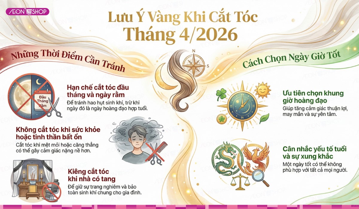 Lưu ý khi xem lịch cắt tóc tháng 4 năm 2026