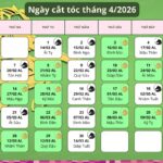 Lịch cắt tóc tháng 4/2026: F5 diện mạo mới, đổi vận, đón tài lộc