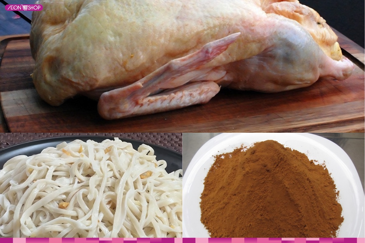 Chuẩn bị các nguyên liệu để nấu mì quảng vịt