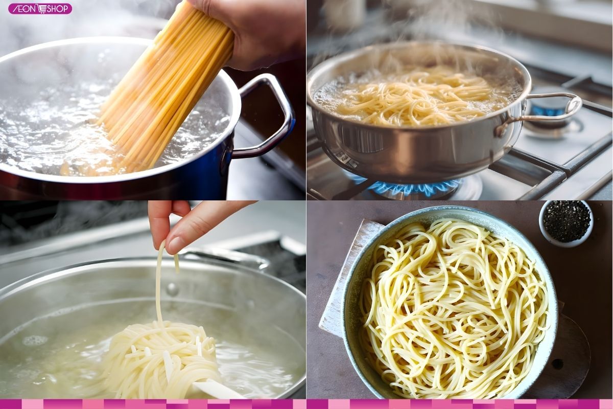 Luộc sợi mì Ý khô trong 8 - 12 phút