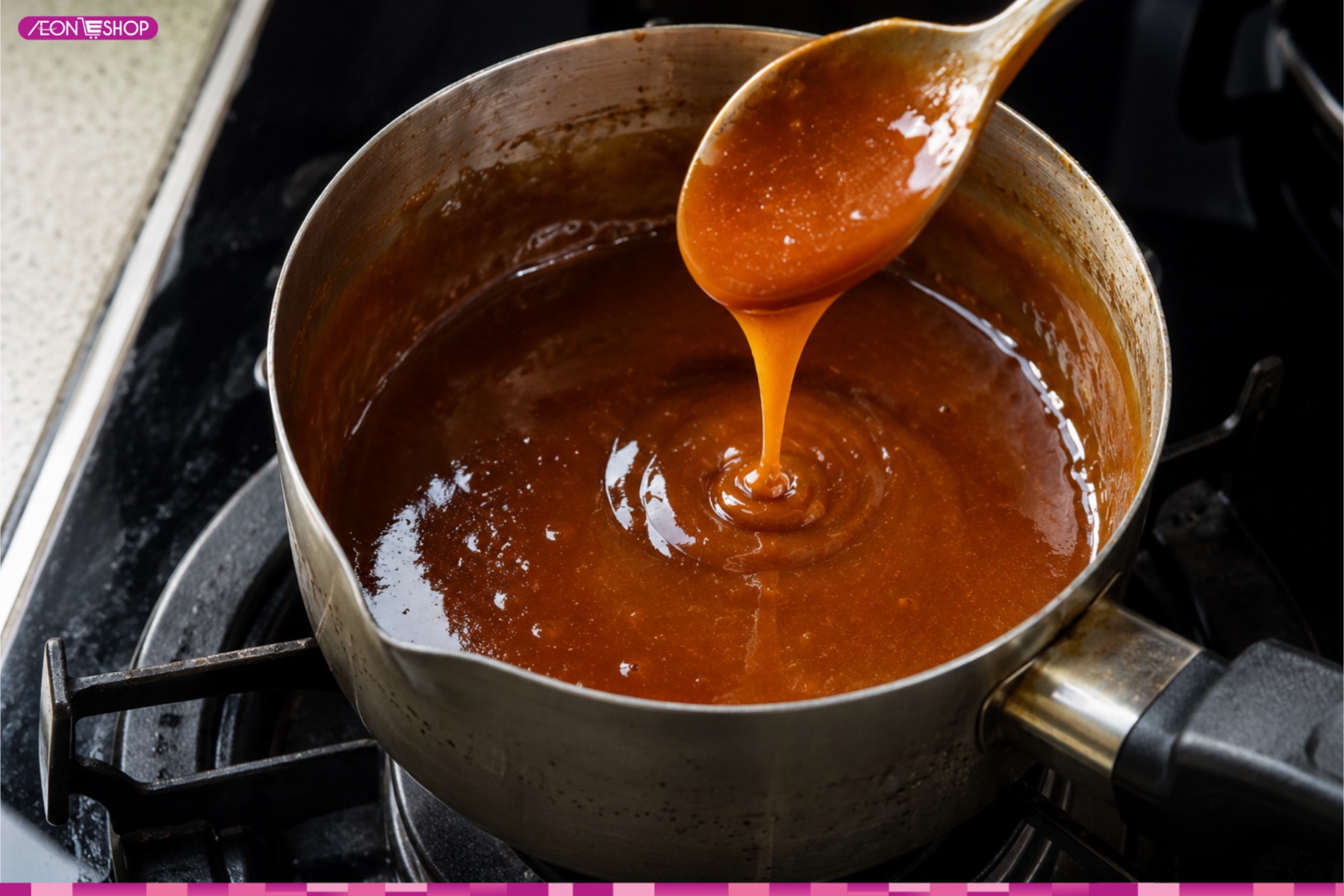 Cách nấu nước sốt caramel nướng để làm trà sữa nướng