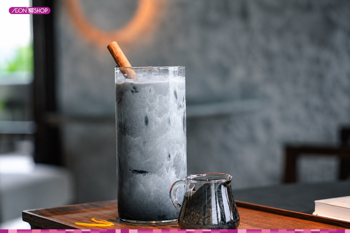 Thành phẩm ly trà sữa than tre