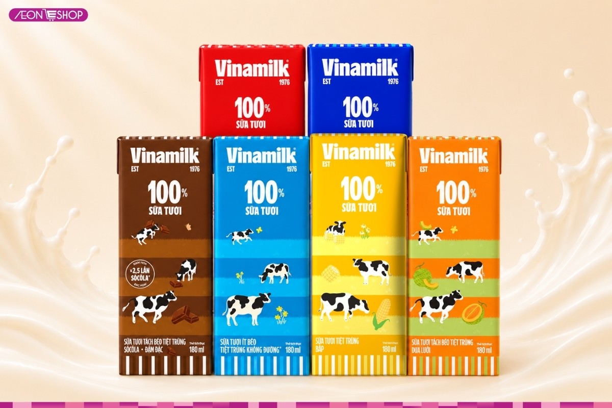 Giá sữa tươi tiệt trùng Vinamilk 100%
