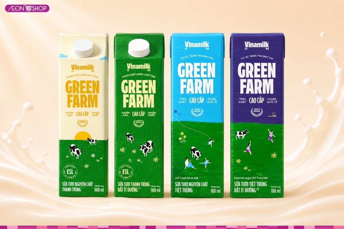 Giá sữa tươi thanh trùng Green Farm của Vinamilk