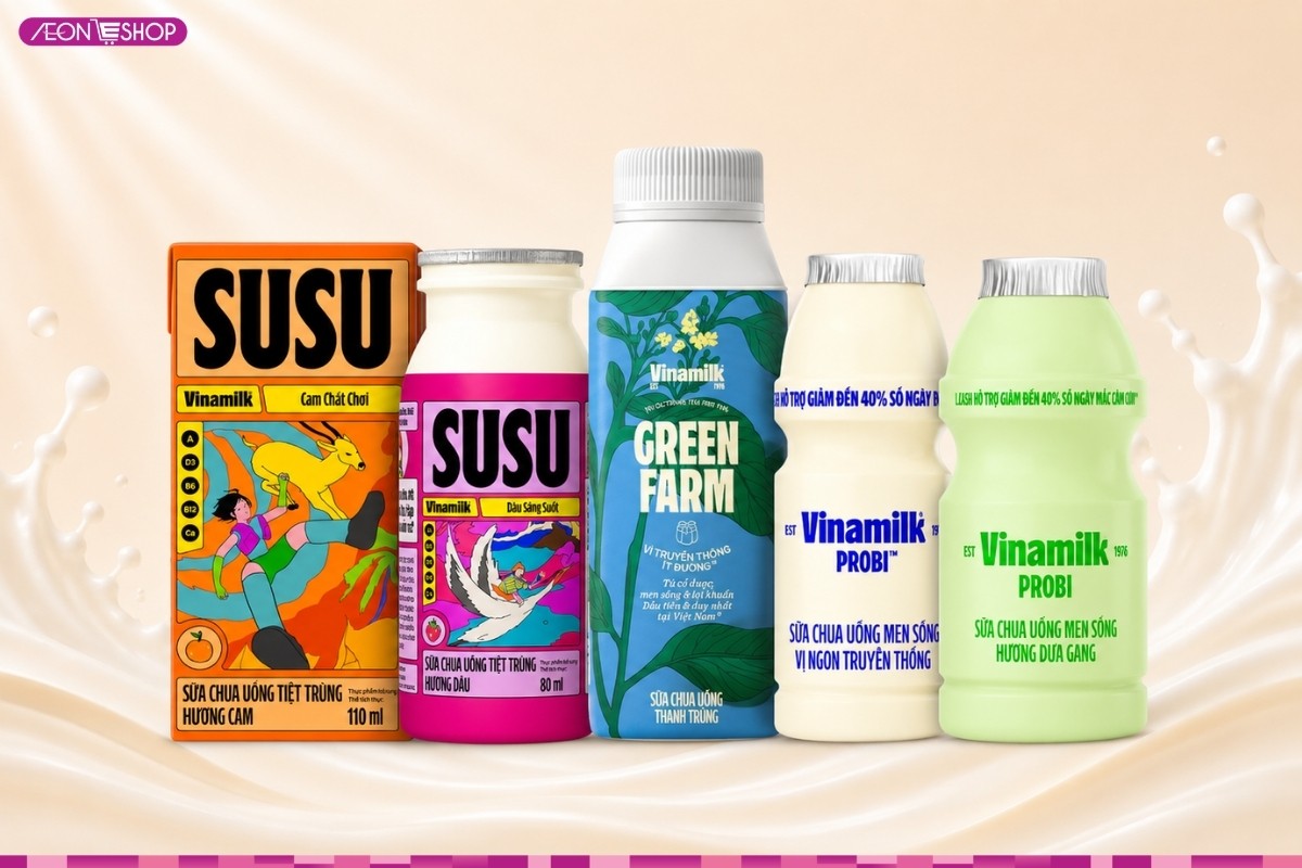 Sữa chua ăn Vinamilk có giá từ 25.000 - 37.000 VNĐ/lốc