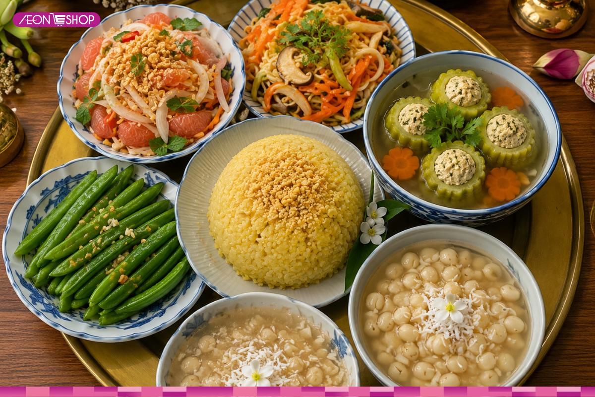 Thực đơn cúng rằm số 2 mới lạ với gỏi bưởi chua ngọt