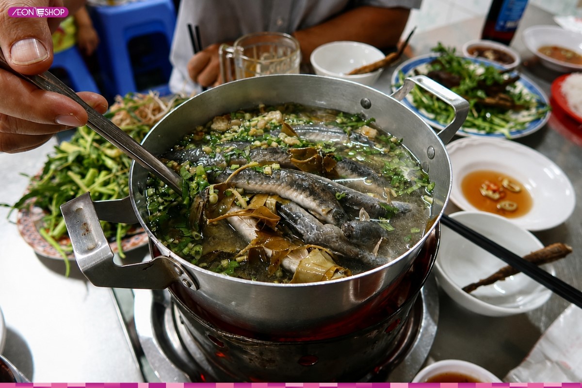 Lẩu cá kèo lá giang chua ngọt ngon miệng
