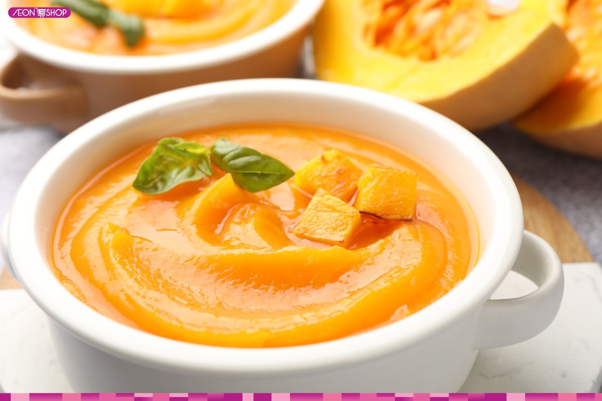 Canh bí đỏ chay sánh mịn, thơm ngọt tự nhiên